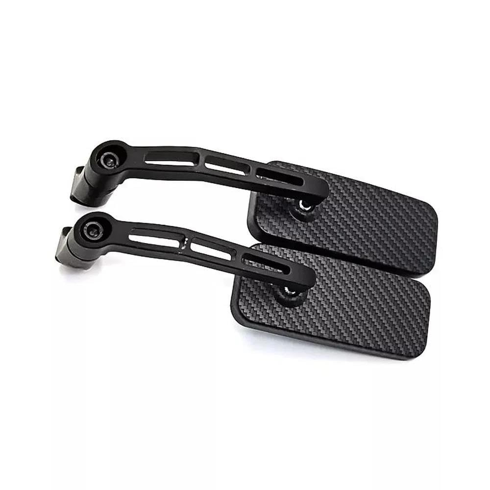 Motorrad Spiegel Motorrad Rearview Außenspiegel Universal 8mm 10mm Rückseite Konvexen Spiegel ATV Für Suzuki Für(Carbon) von AKOUFALL