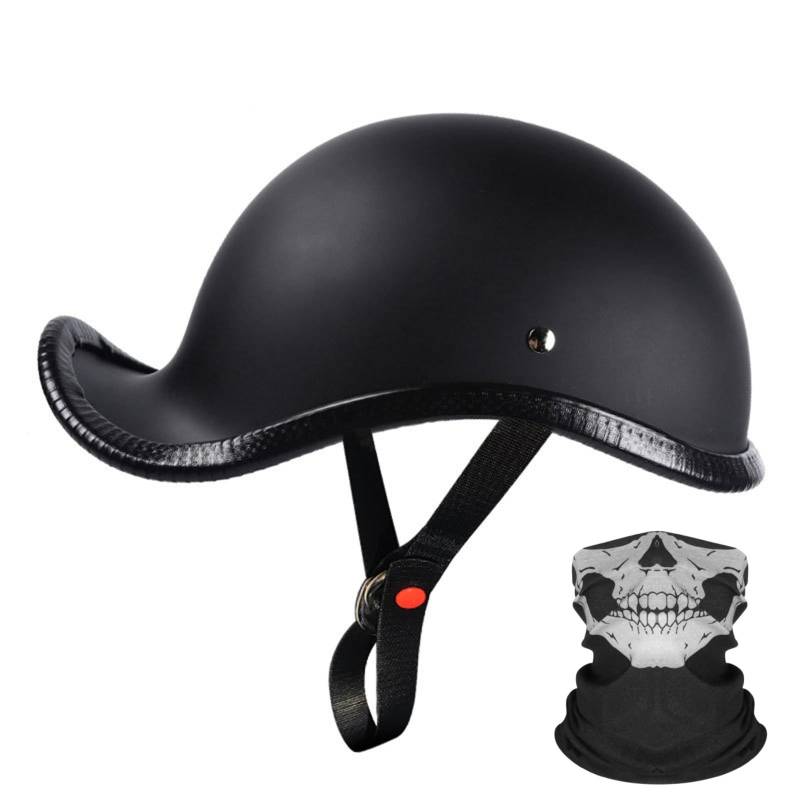 AKPHBKFG Helme: Motorrad-Halbschalenhelm, Halbschalenhelm im Retro-Stil, Sommerhelm mit offener Kappe, offener Motorrad-Sturzhelm, ECE-Zertifizierung F,M=58-59CM von AKPHBKFG