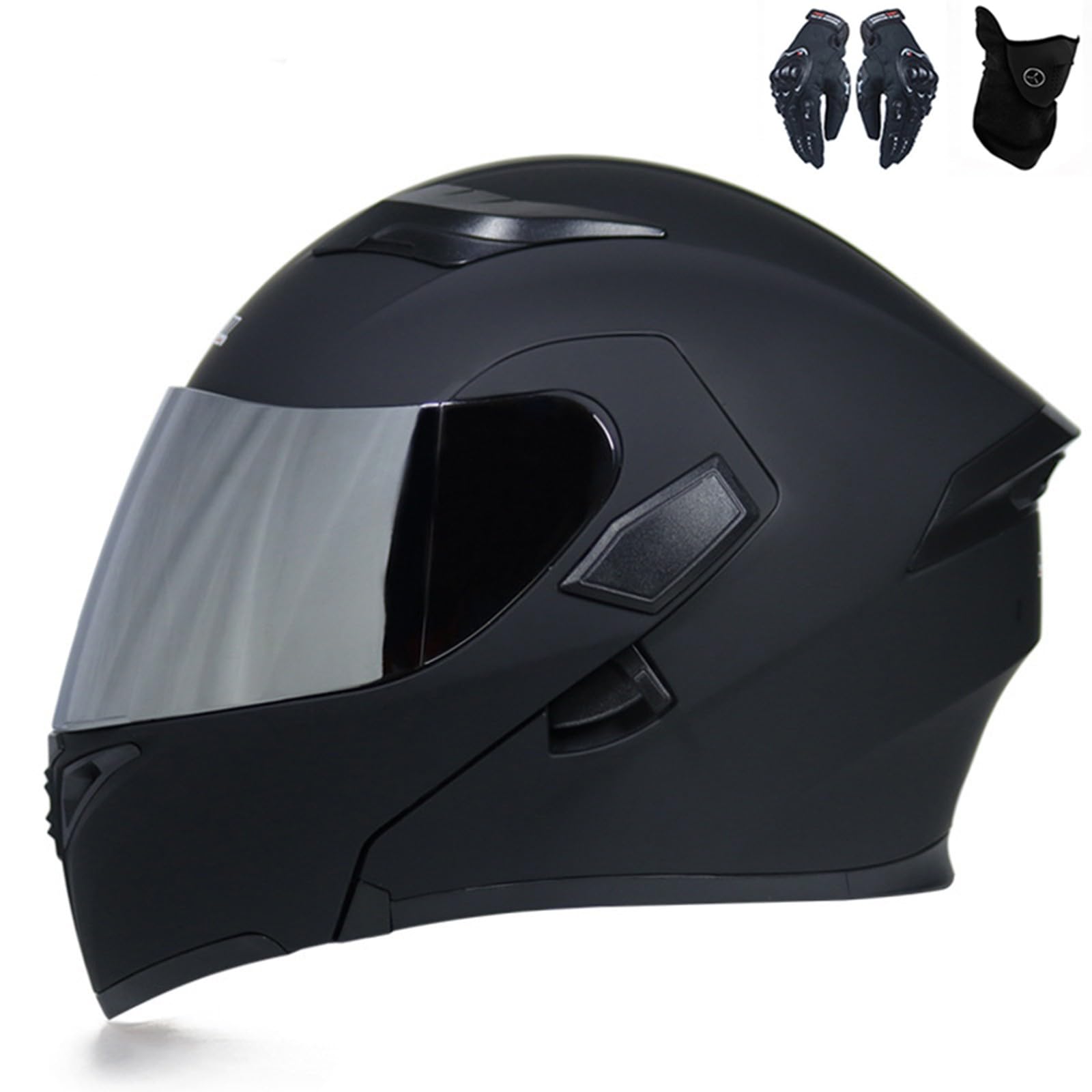 Klapphelme für Motorräder, modulare Motorradhelme, ECE-geprüft, Weitwinkel und weites Sichtfeld, mehrere Belüftungslöcher, für Erwachsene, Männer und Frauen G,L=59-60CM von AKPHBKFG