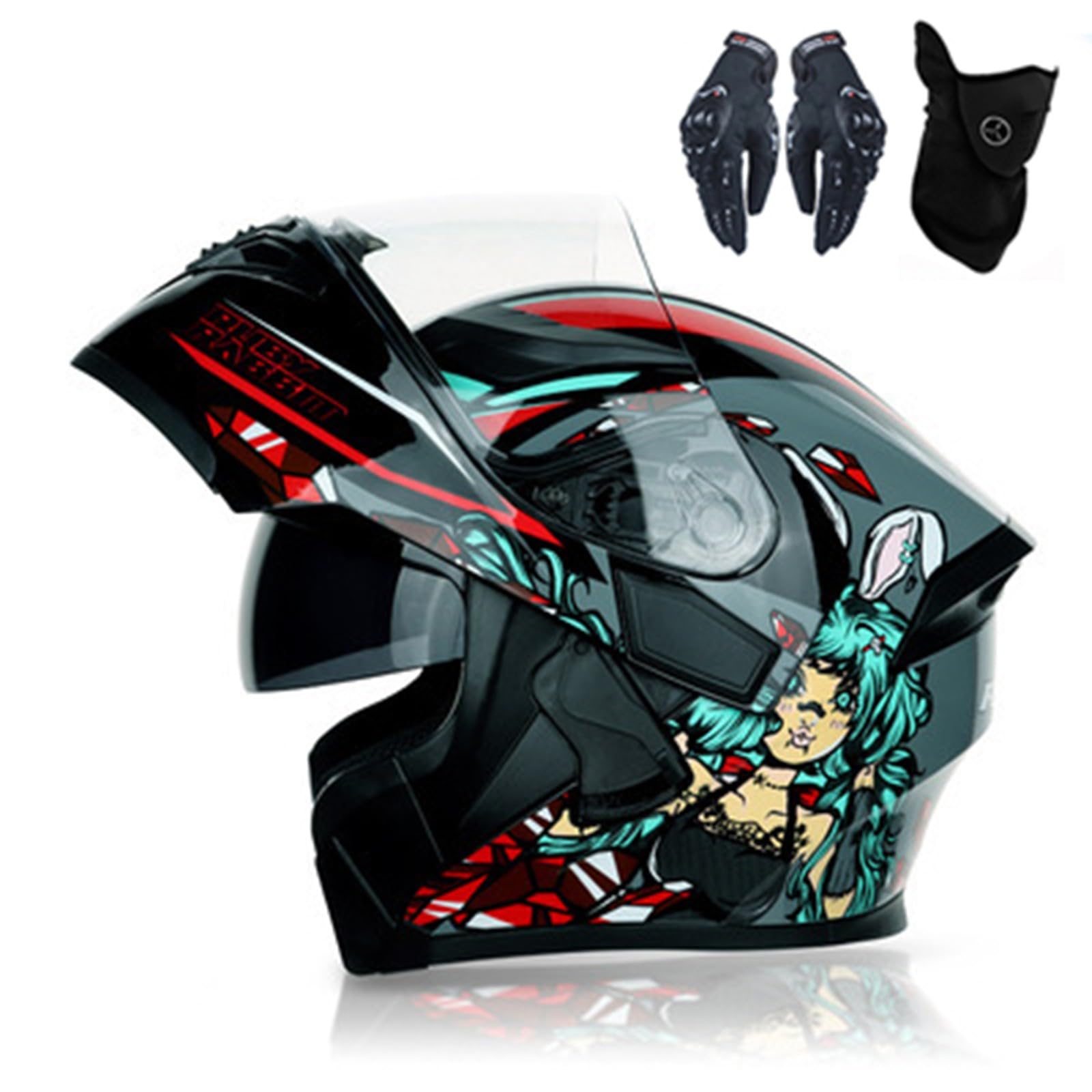 Motorradhelm, Integralhelm Rapid Street, Straßenrennhelm, DOT/ECE-geprüft, Four Seasons New Street Touring-Motorradhelm J,XXL=63-64CM von AKPHBKFG