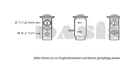 Aks Dasis Expansionsventil [Hersteller-Nr. 840540N] für Mercedes-Benz, Porsche von AKS DASIS