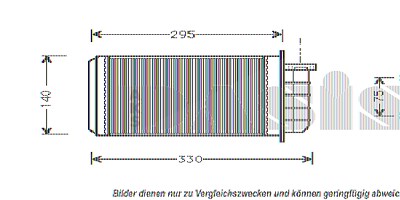 Aks Dasis Heizungskühler Wärmetauscher 250x140x42 [Hersteller-Nr. 089030N] für Alfa Romeo, Fiat von AKS DASIS