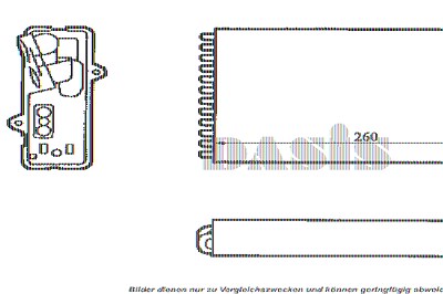 Aks Dasis Heizungskühler Wärmetauscher 260x158x42 [Hersteller-Nr. 189280N] für Renault von AKS DASIS