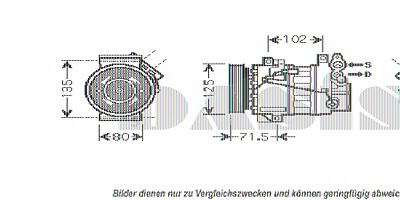 Aks Dasis Klimakompressor DCS [Hersteller-Nr. 851879N] für Renault von AKS DASIS