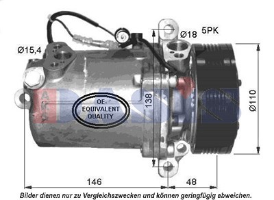 Aks Dasis Kompressor, Klimaanlage [Hersteller-Nr. 851535N] für BMW von AKS DASIS