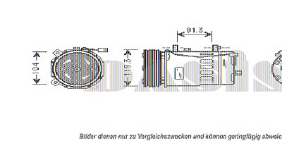 Aks Dasis Kompressor, Klimaanlage [Hersteller-Nr. 850200N] für Ford, Seat, VW von AKS DASIS