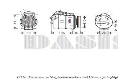 Aks Dasis Kompressor, Klimaanlage [Hersteller-Nr. 850358N] für BMW von AKS DASIS