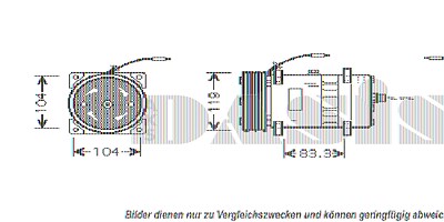 Aks Dasis Kompressor, Klimaanlage [Hersteller-Nr. 850488N] für Citroën, Fiat, Peugeot von AKS DASIS