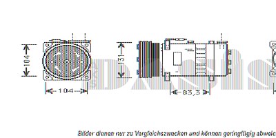 Aks Dasis Kompressor, Klimaanlage [Hersteller-Nr. 850803N] für Honda, Mg, Rover von AKS DASIS