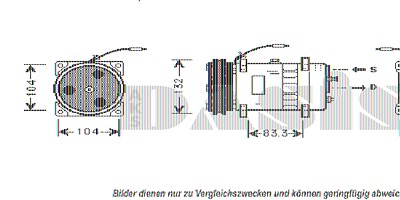 Aks Dasis Kompressor, Klimaanlage [Hersteller-Nr. 850811N] für Jaguar von AKS DASIS