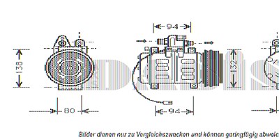 Aks Dasis Kompressor, Klimaanlage [Hersteller-Nr. 850890N] für Audi von AKS DASIS