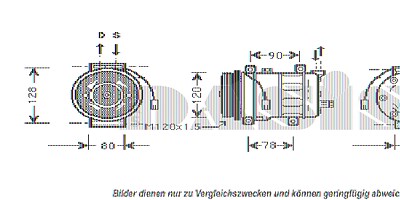 Aks Dasis Kompressor, Klimaanlage [Hersteller-Nr. 851041N] für Alfa Romeo, Chrysler von AKS DASIS