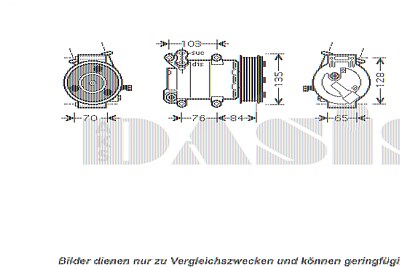 Aks Dasis Kompressor, Klimaanlage [Hersteller-Nr. 851096N] für Ford von AKS DASIS