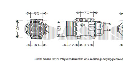 Aks Dasis Kompressor, Klimaanlage [Hersteller-Nr. 851382N] für Ford, Volvo von AKS DASIS