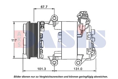 Aks Dasis Kompressor, Klimaanlage [Hersteller-Nr. 851541N] für Ford, Land Rover von AKS DASIS