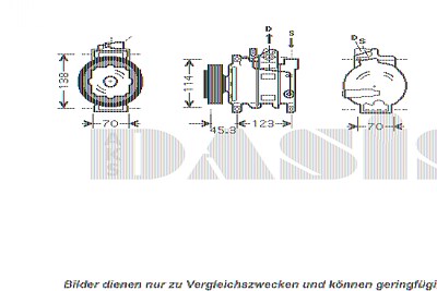 Aks Dasis Kompressor, Klimaanlage [Hersteller-Nr. 851552N] für Audi von AKS DASIS