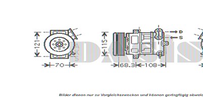 Aks Dasis Kompressor, Klimaanlage [Hersteller-Nr. 851554N] für Opel von AKS DASIS