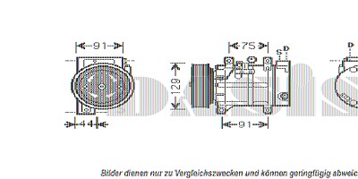 Aks Dasis Kompressor, Klimaanlage [Hersteller-Nr. 851632N] für Nissan von AKS DASIS