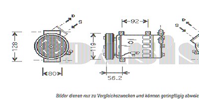 Aks Dasis Kompressor, Klimaanlage [Hersteller-Nr. 851679N] für Peugeot von AKS DASIS