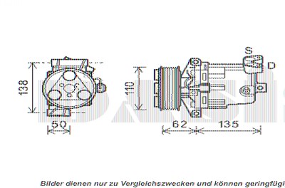 Aks Dasis Kompressor, Klimaanlage [Hersteller-Nr. 851924N] für Nissan von AKS DASIS