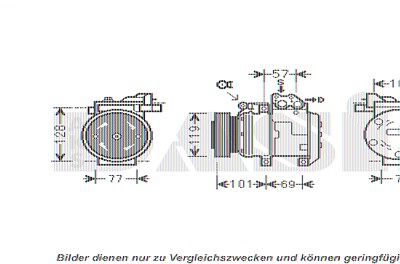 Aks Dasis Kompressor, Klimaanlage [Hersteller-Nr. 851954N] für Hyundai, Kia von AKS DASIS