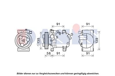 Aks Dasis Kompressor, Klimaanlage [Hersteller-Nr. 852784N] für Nissan von AKS DASIS