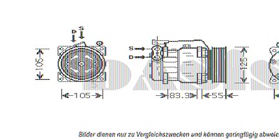 Aks Dasis Kompressor, Klimaanlage [Hersteller-Nr. 853600N] für Alfa Romeo, Lancia von AKS DASIS