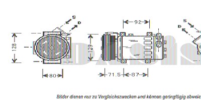 Aks Dasis Kompressor, Klimaanlage [Hersteller-Nr. 850895N] für Nissan, Renault von AKS DASIS