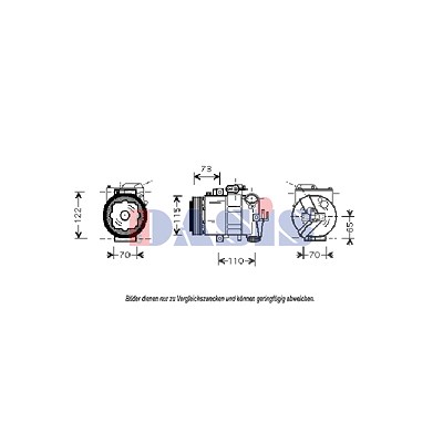 Aks Dasis Kompressor [Hersteller-Nr. 851070N] für Audi, Seat, Skoda, VW von AKS DASIS