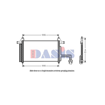 Aks Dasis Kondensator 530x340x16 [Hersteller-Nr. 082011N] für Fiat von AKS DASIS