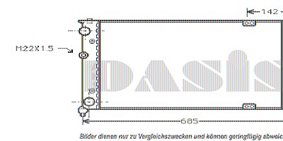 Aks Dasis Kühler, Motorkühlung [Hersteller-Nr. 040015N] für Seat, VW von AKS DASIS