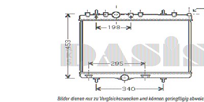 Aks Dasis Kühler, Motorkühlung [Hersteller-Nr. 060051N] für Citroën, Peugeot von AKS DASIS