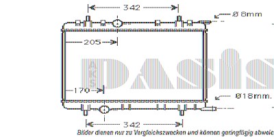 Aks Dasis Kühler, Motorkühlung [Hersteller-Nr. 061130N] für Citroën, Peugeot von AKS DASIS