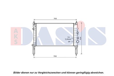 Aks Dasis Kühler, Motorkühlung [Hersteller-Nr. 150126N] für Chevrolet, Opel von AKS DASIS