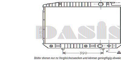 Aks Dasis Kühler Motorkühlung [Hersteller-Nr. 120380N] für Mercedes-Benz von AKS DASIS