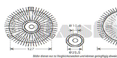 Aks Dasis Kupplung, Kühlerlüfter [Hersteller-Nr. 128100N] für Mercedes-Benz von AKS DASIS