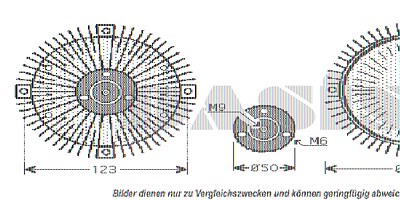 Aks Dasis Kupplung, Kühlerlüfter [Hersteller-Nr. 488080N] für Audi, Ford, Seat, Skoda, VW von AKS DASIS