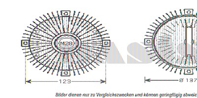 Aks Dasis Kupplung für Kühlerlüfter [Hersteller-Nr. 128270N] für Mercedes-Benz von AKS DASIS