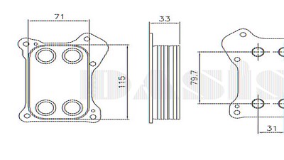 Aks Dasis Ölkühler, Motoröl [Hersteller-Nr. 016001N] für Alfa Romeo, Chevrolet, Fiat, Lancia, Opel von AKS DASIS