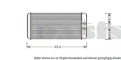 Aks Dasis Wärmetauscher, Innenraumheizung [Hersteller-Nr. 089014N] für Citroën, Fiat, Peugeot von AKS DASIS