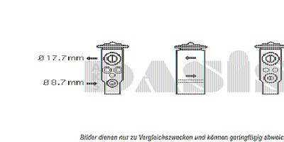 Aks Dasis Expansionsventil, Klimaanlage [Hersteller-Nr. 840250N] für Mercedes-Benz, Saab von AKS DASIS