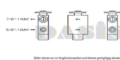 Aks Dasis Expansionsventil, Klimaanlage [Hersteller-Nr. 840023N] für Mercedes-Benz von AKS DASIS