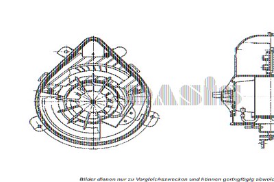 Aks Dasis Innenraumgebläse [Hersteller-Nr. 740164N] für Citroën, Fiat, Lancia, Peugeot von AKS DASIS