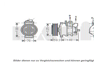 Aks Dasis Kompressor, Klimaanlage [Hersteller-Nr. 851899N] für Audi von AKS DASIS