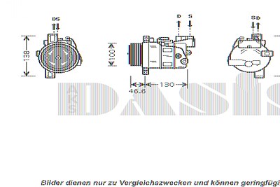 Aks Dasis Kompressor, Klimaanlage [Hersteller-Nr. 850363N] für BMW von AKS DASIS