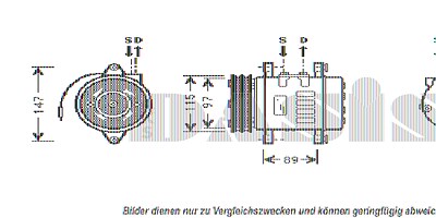 Aks Dasis Kompressor, Klimaanlage [Hersteller-Nr. 850327N] für Fiat von AKS DASIS