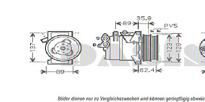 Aks Dasis Kompressor, Klimaanlage [Hersteller-Nr. 851829N] für Ford, Volvo von AKS DASIS