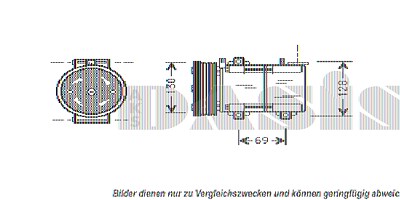 Aks Dasis Kompressor, Klimaanlage [Hersteller-Nr. 851016N] für Ford von AKS DASIS