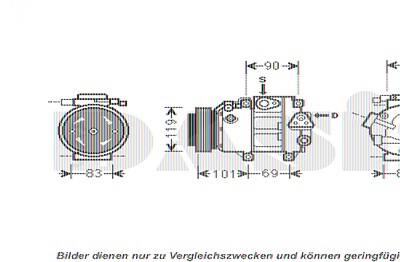 Aks Dasis Kompressor, Klimaanlage [Hersteller-Nr. 851942N] für Hyundai, Kia von AKS DASIS