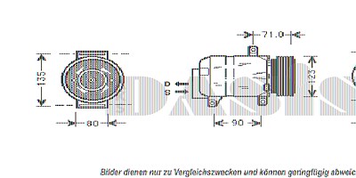 Aks Dasis Kompressor, Klimaanlage [Hersteller-Nr. 851038N] für Nissan, Renault von AKS DASIS